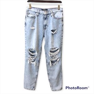 AERO MOM jeans destroyed/ripped, light wash, size 6Reg(28)